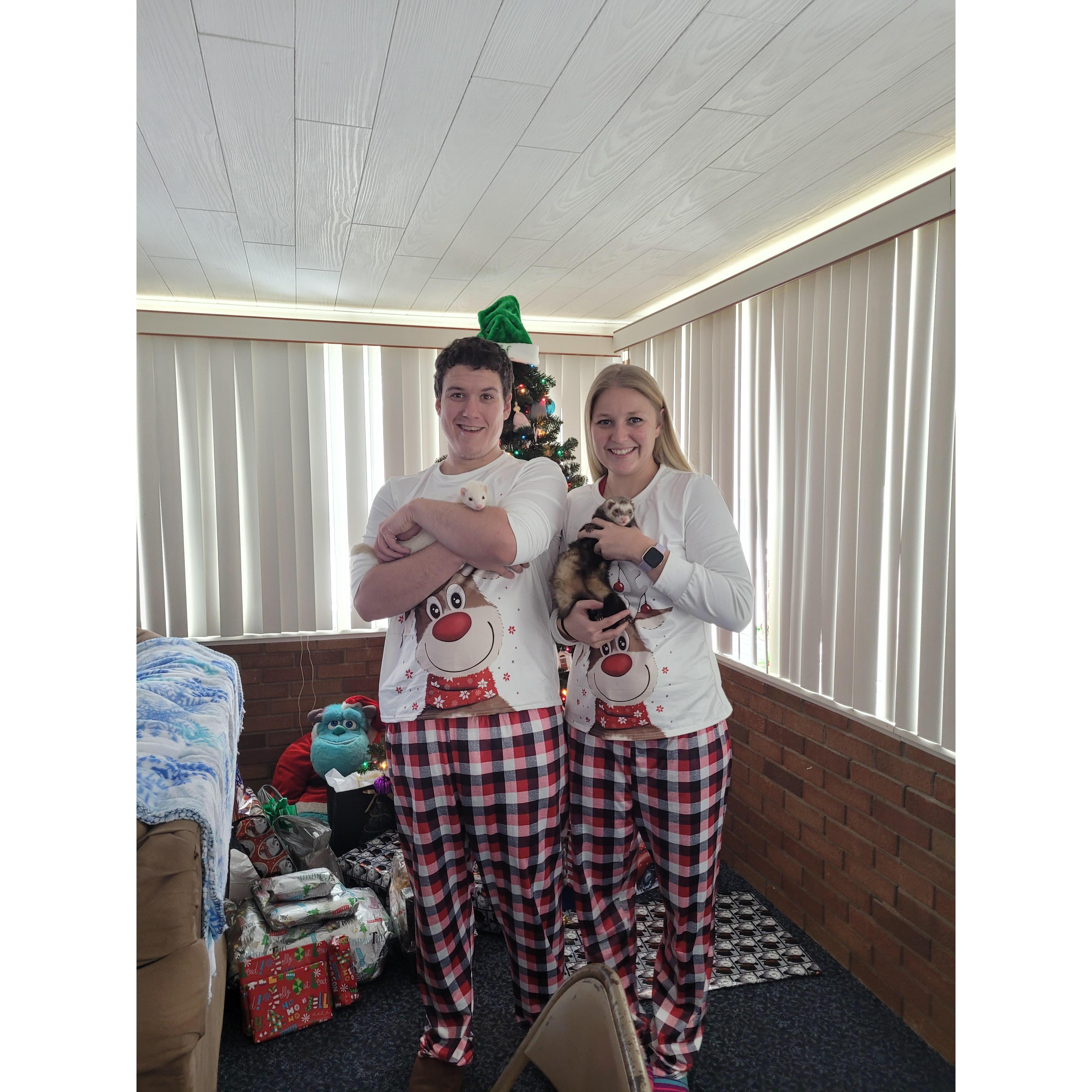 The first Christmas in our house with Lily and Oscar