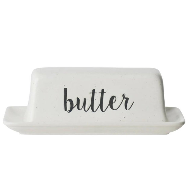 Honeybloom Farmhouse Speckled Stoneware Butter Dish