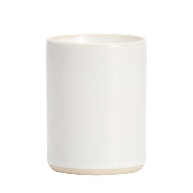 Mason Ceramic Scented Candle, White Spruce, Ivory, Small