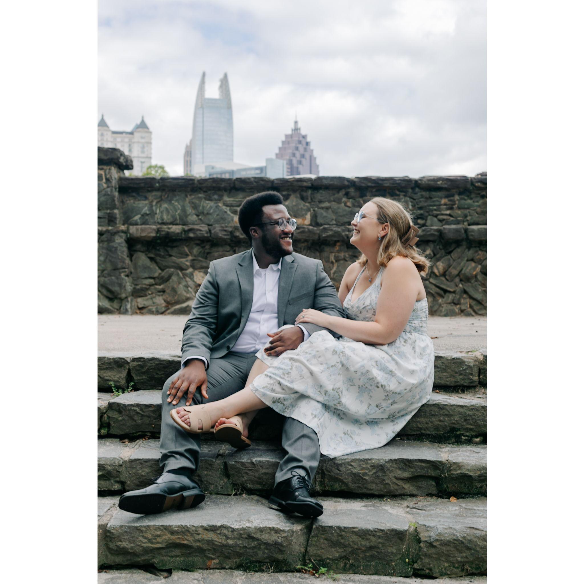 Engagement Photos at Piedmont Park in Atlanta.