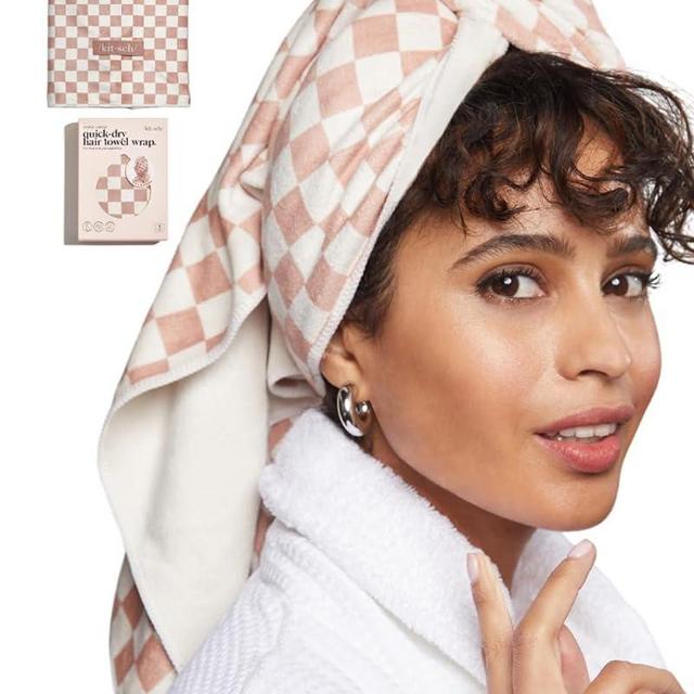 Kitsch XL Microfiber Hair Towel Wrap for Women - Quick Dry Towel | Microfiber Towel for Hair | Hair Drying Towel Wrap for Long Hair| Hair Towels for Women | Hair Turban Towel for Wet Hair (Terracotta)