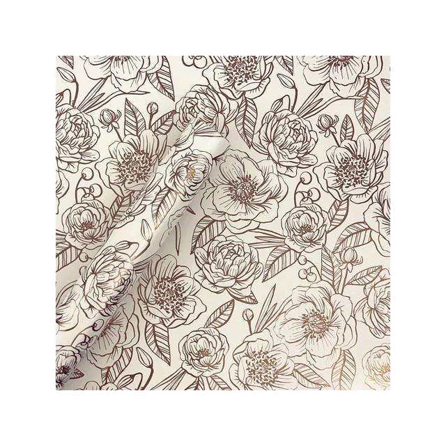 Foil Peonies Gift Wrapping Paper - Spritz™