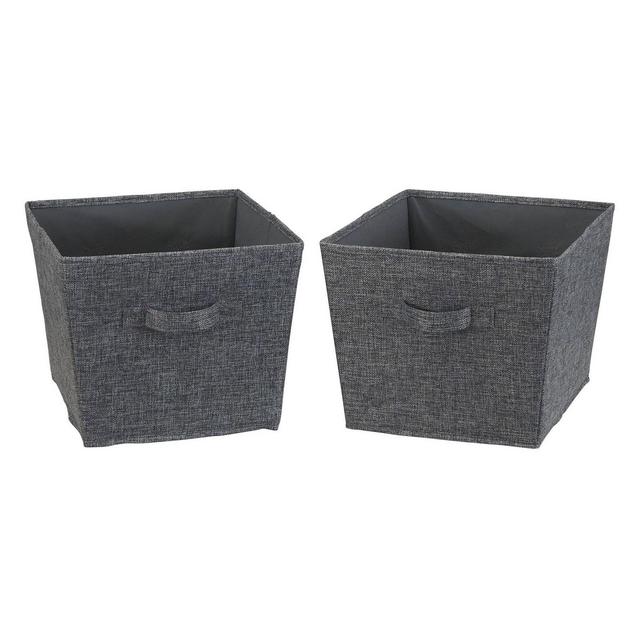 Household Essentials 2pk Medium Tapered Bins Graphite