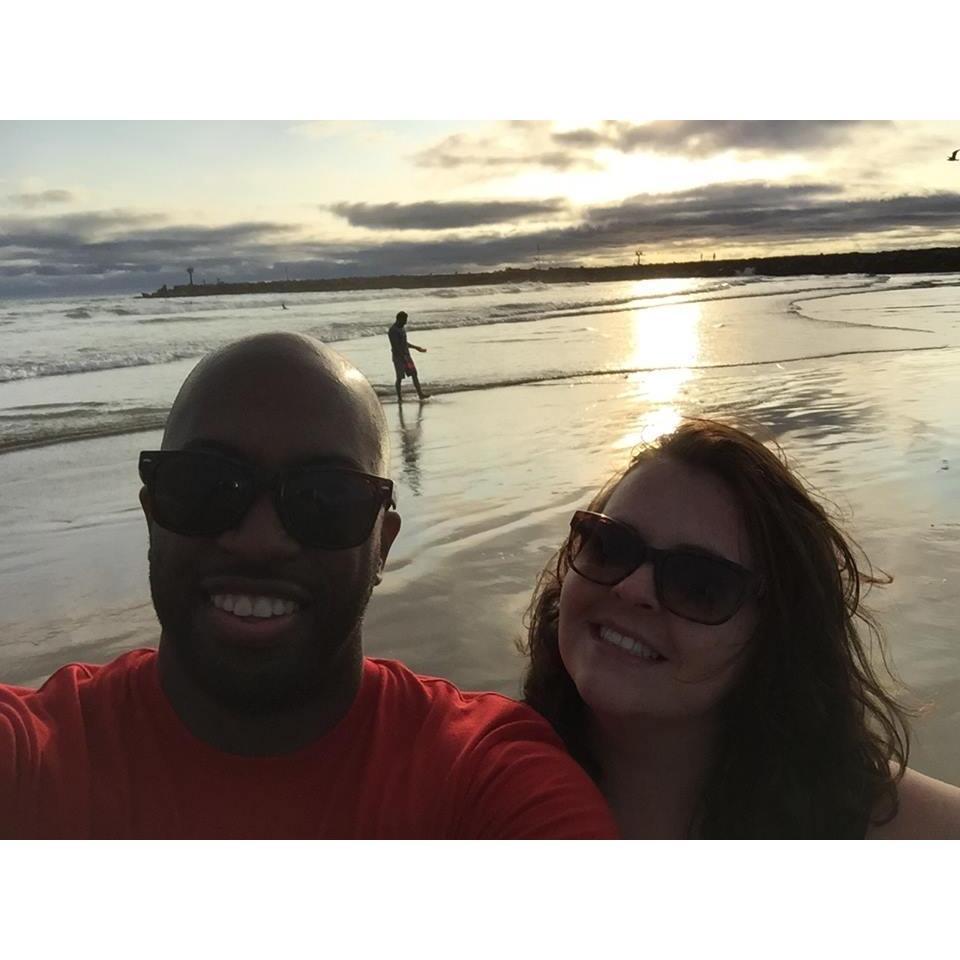 On the beach in California, July 2015.