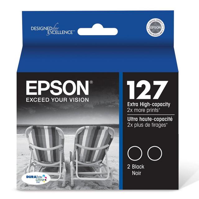 Epson T127120-D2 DURABrite Ultra Black Dual Pack Extra High Capacity Cartridge Ink