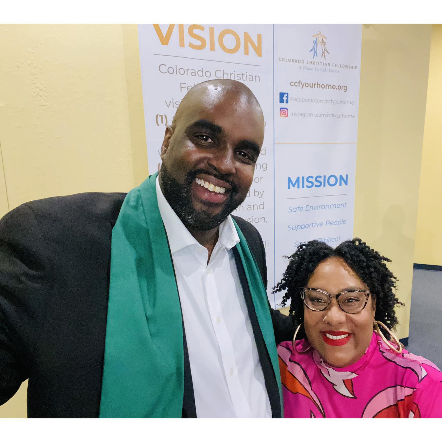 The night of James' ordination as a Pastor at Colorado Christian Fellowship, where he preaches, teaches weekly Bible studies for high school students and leads the church's outreach ministry.