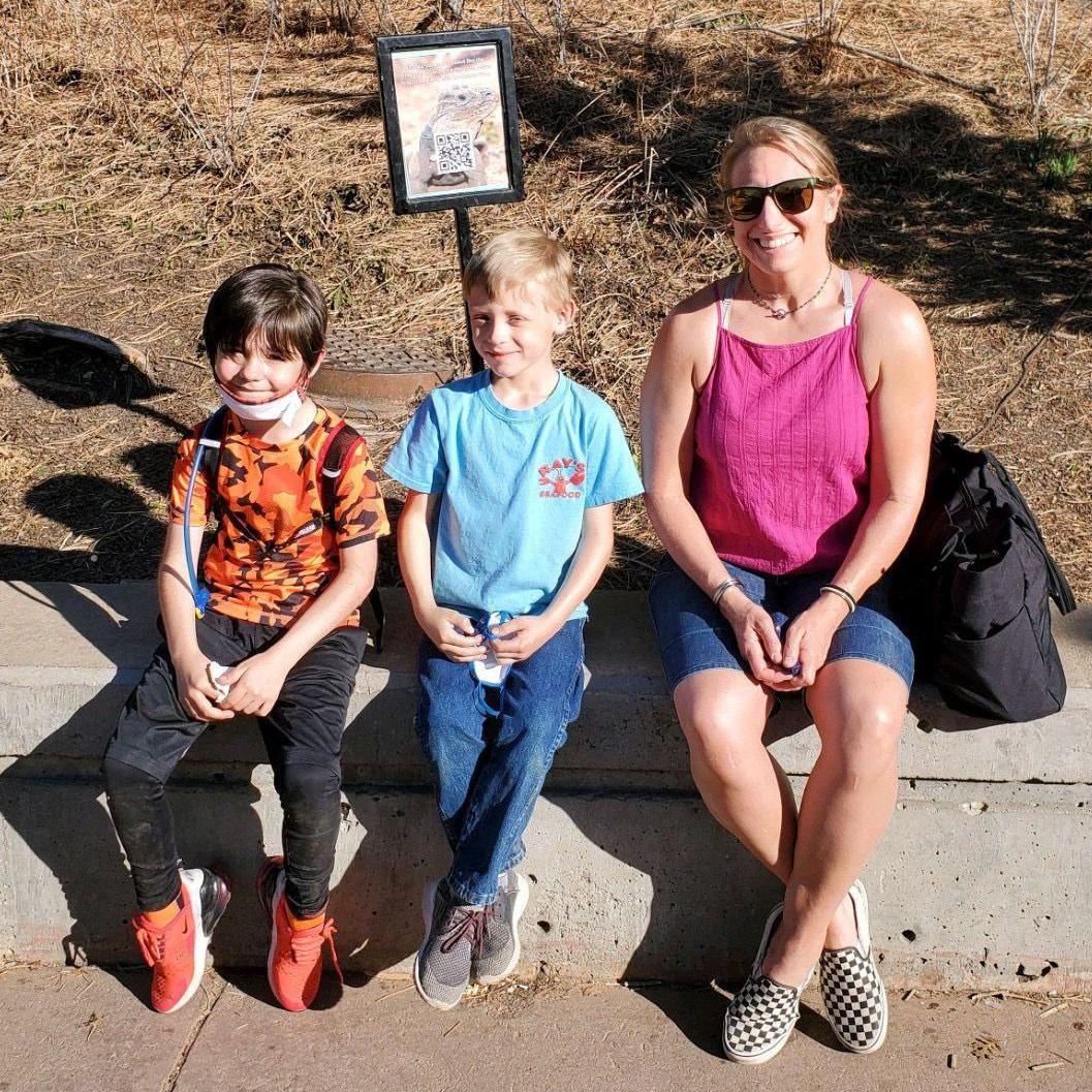 Kendra, Charlie and his friend Garrett on the day of their introduction: spring break trip to the Denver Zoo and planetarium