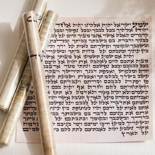 Kosher Mezuzah Scroll Made in Israel, Hand-written by a Certified Jewish Rabbi, 100% Kosher Parchment Paper Shema Prayer