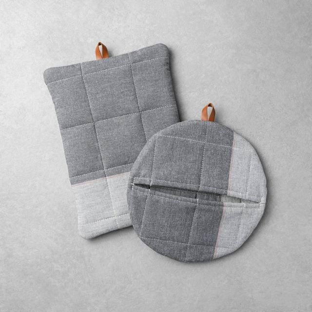 2pk Potholder Set Gray - Hearth & Hand™ with Magnolia