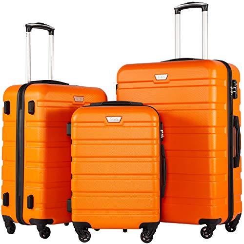 Coolife Luggage 3 Piece Set Suitcase Spinner Hardshell Lightweight TSA Lock 4 Piece Set