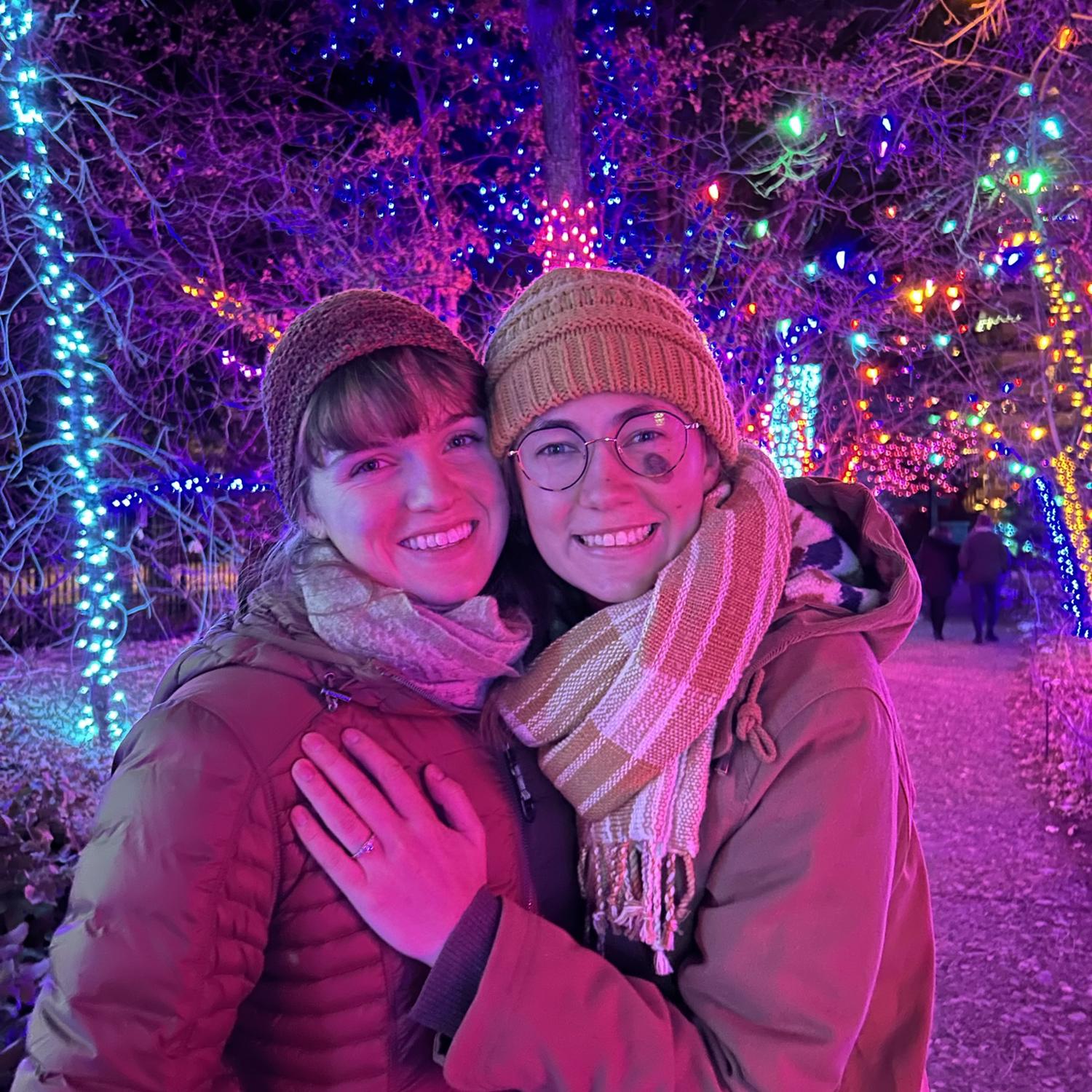 Colorado Christmas lights visit at the Denver Botanical Gardens