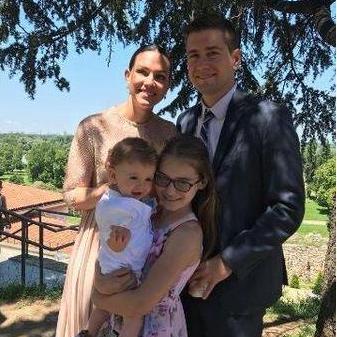 Luka's baptism in Belgrade.