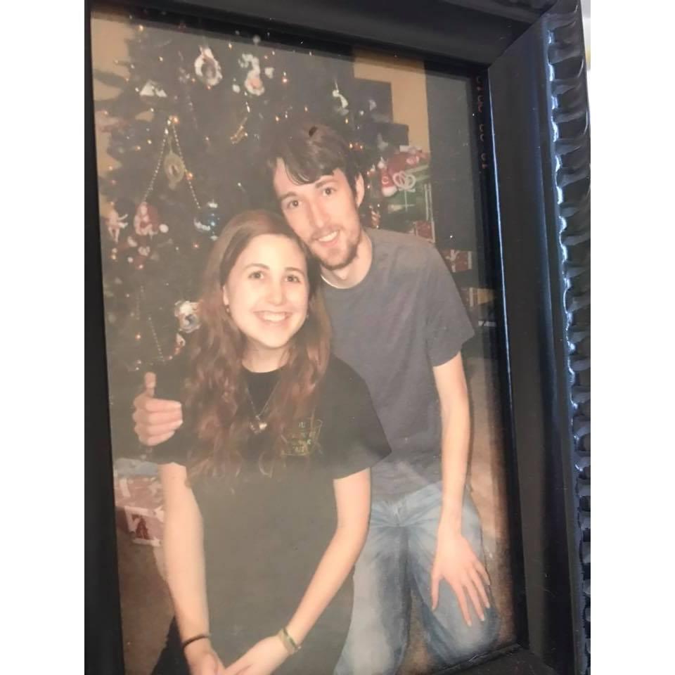 A photo of a photo. Christmas early in our relationship