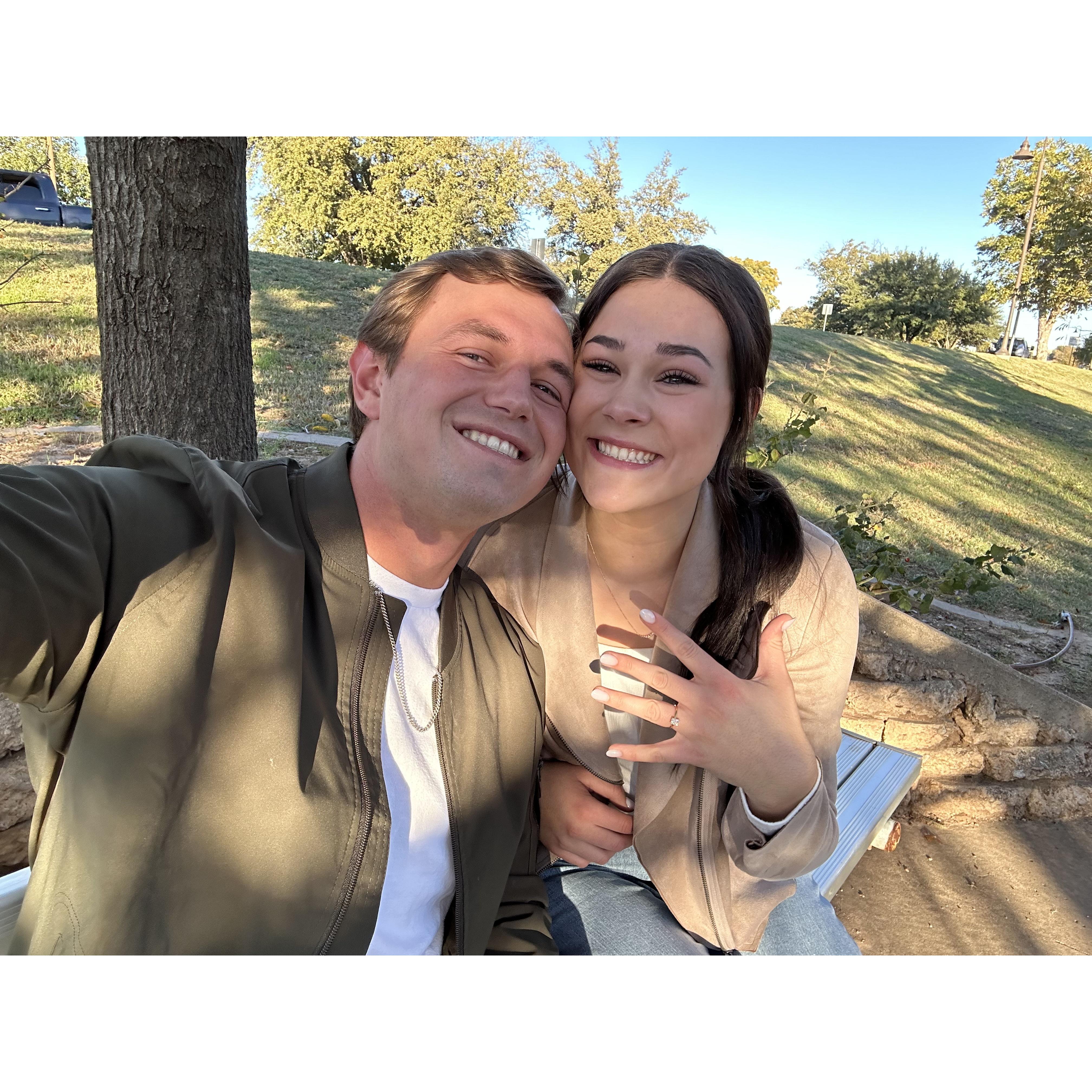 Right after Ethan popped the question!