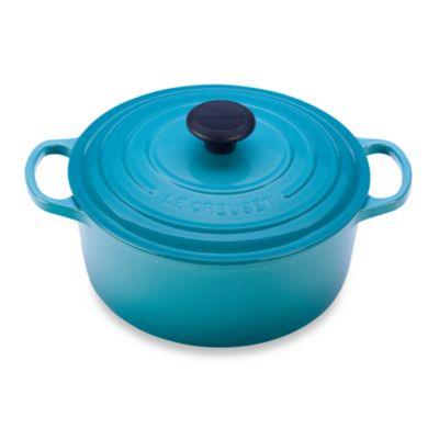 Lodge EC3CC33 3.6 Qt. Caribbean Blue Enameled Cast Iron Casserole