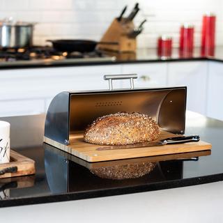 Breadbox with Bamboo Board