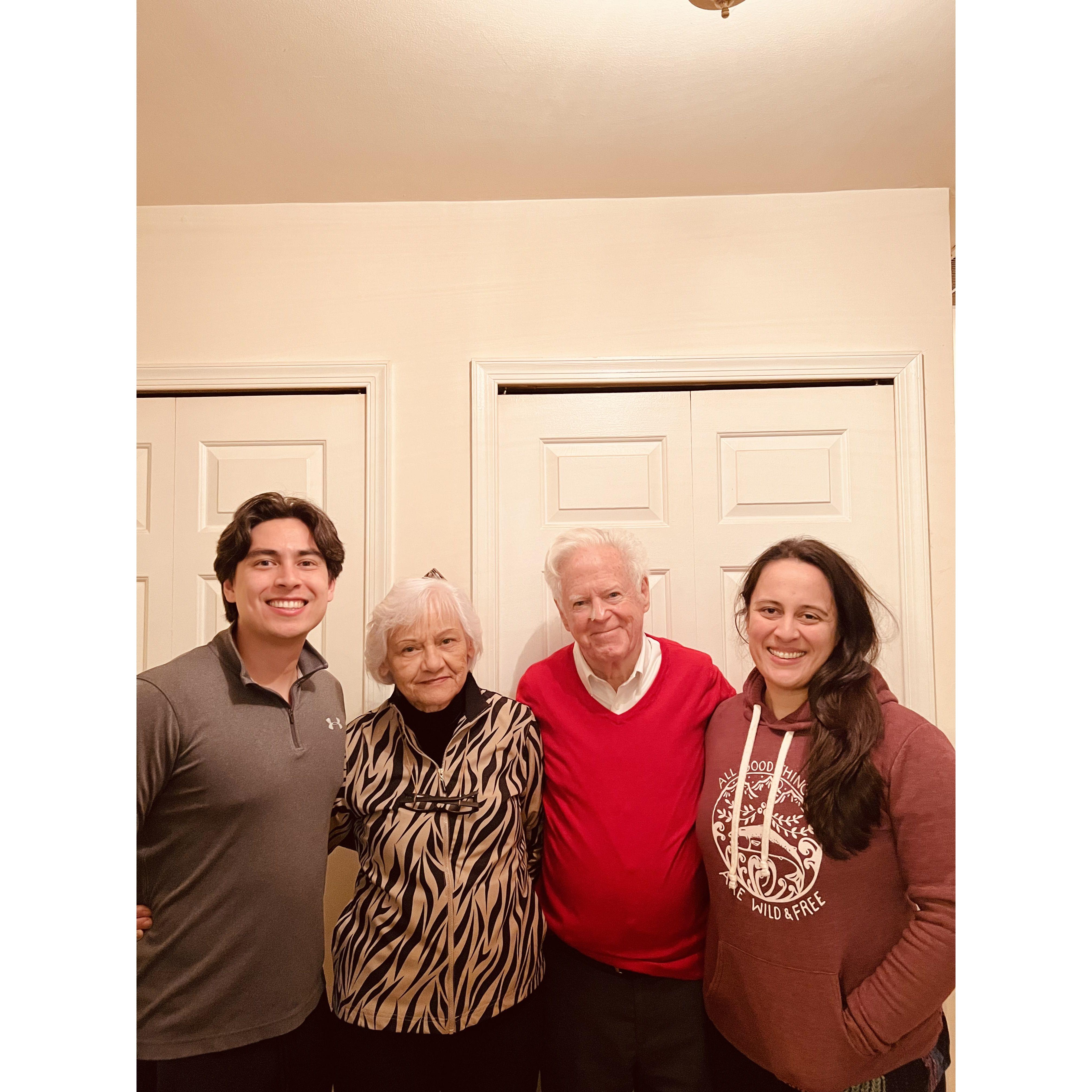 Theresa with her brother and parents: Patrick, Brenda and Matt.