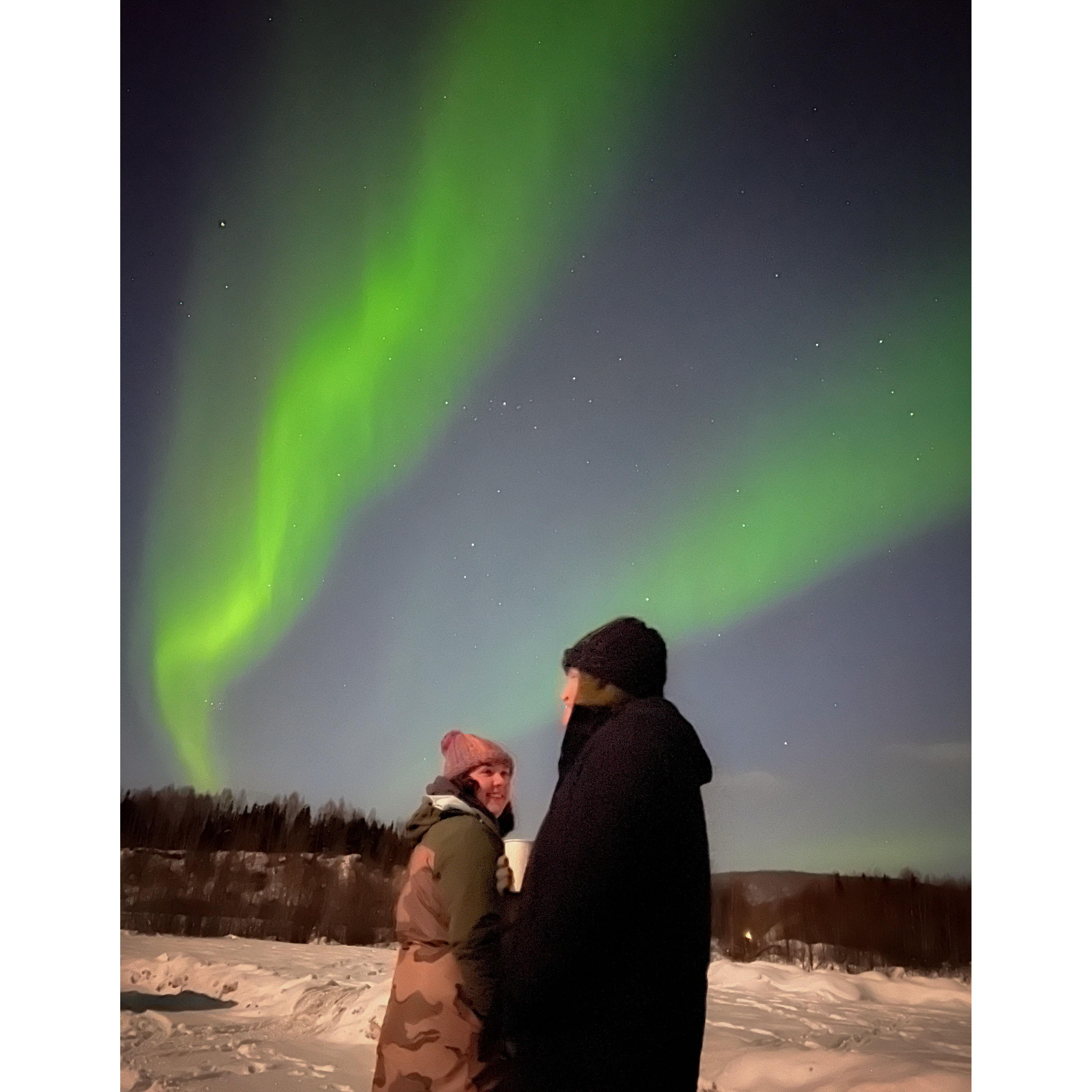Our proposal somewhere outside of Fairbanks, Alaska
