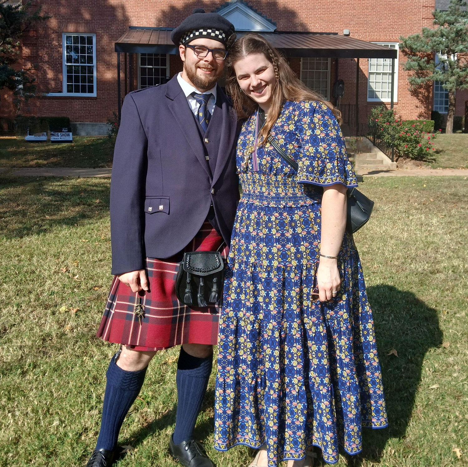 Scotsfest 2025 . . . Marie is completely enamored when Odie wears his kilt!