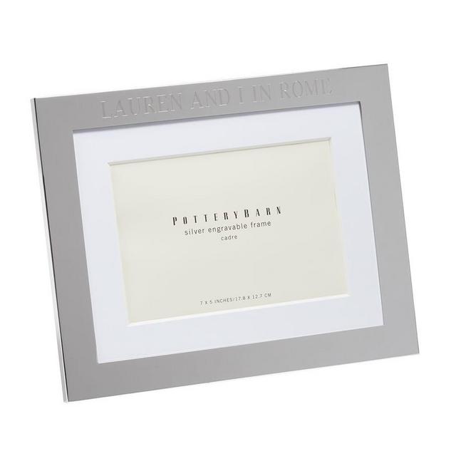 Silver-Plated Engravable Frame, 5 x 7" with optional Horizontal Personalization