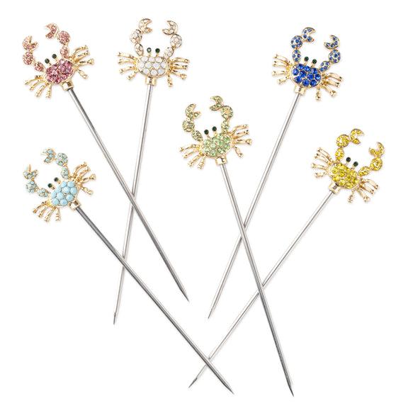 Crab Cocktail Picks, Set of 6