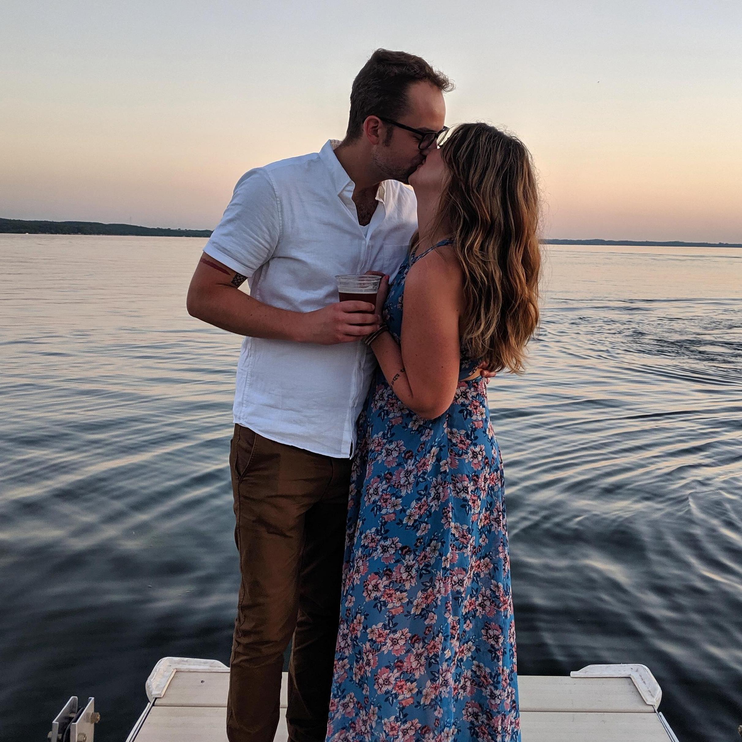 Kirk and Molly at a friend's wedding in Summer 2019
