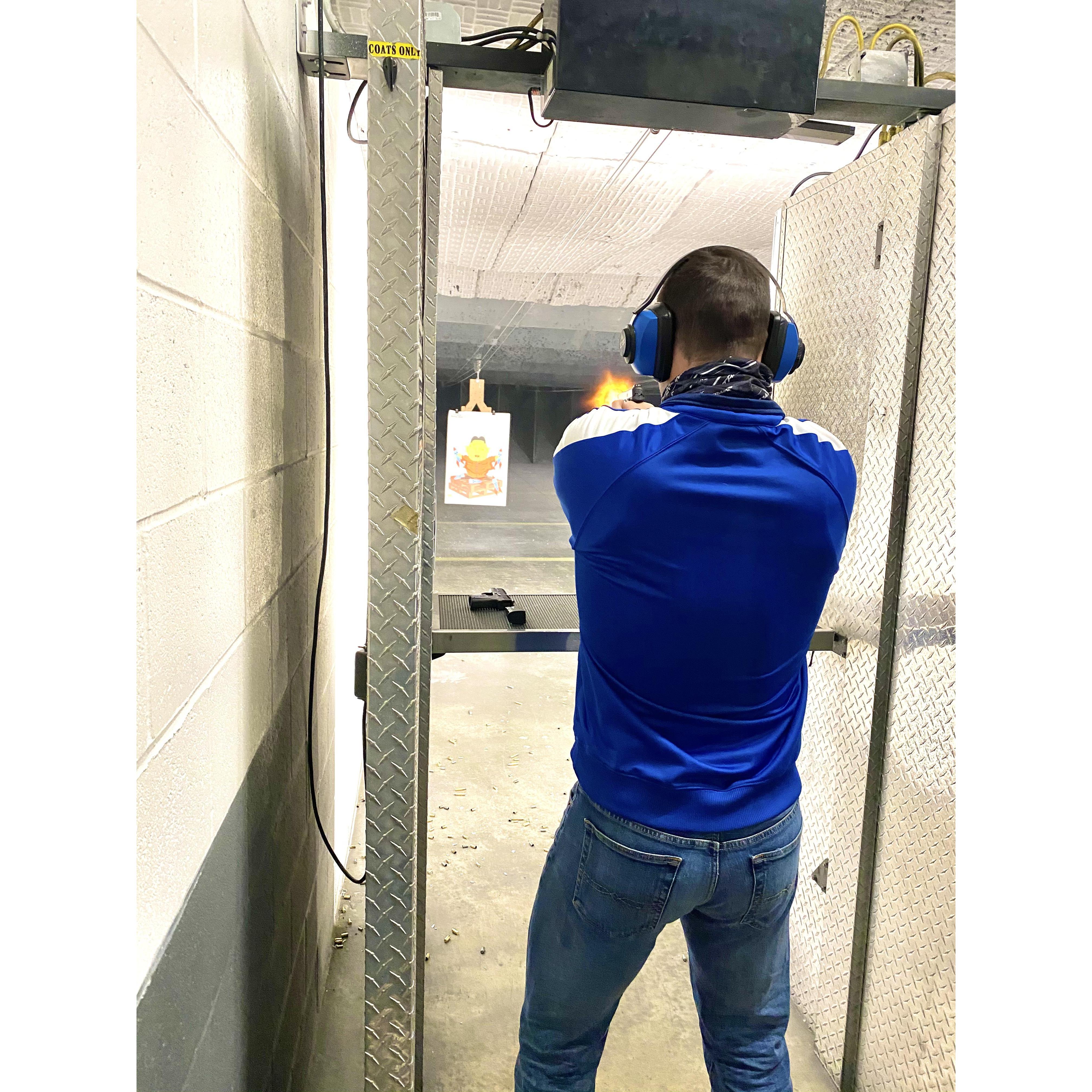 Our first date at the shooting range!