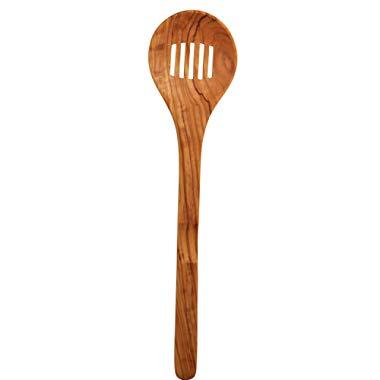 Scanwood Olive Wood Spoon (Slotted Spoon 12 Inch)