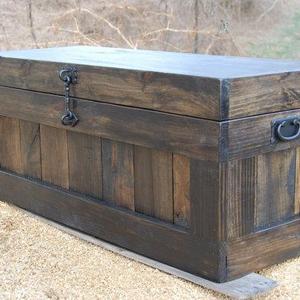Large Hope Chest/Coffee Table/ Entry/ Trunk/ Wooden Chest/ Ebony