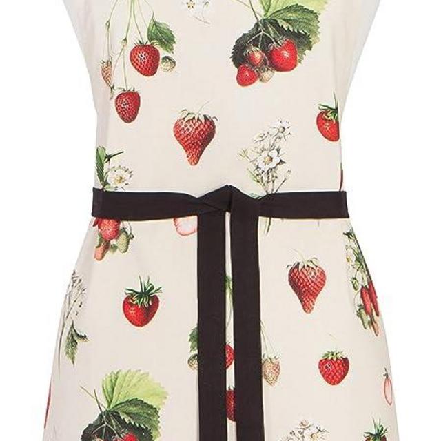 Now Designs Fine Print Apron, W28 x L32in, Vintage Strawberries