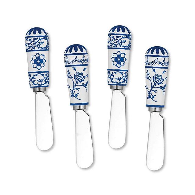 Wine Things 5267 Global Garden Resin Cheese Spreaders Set of 4, Blue