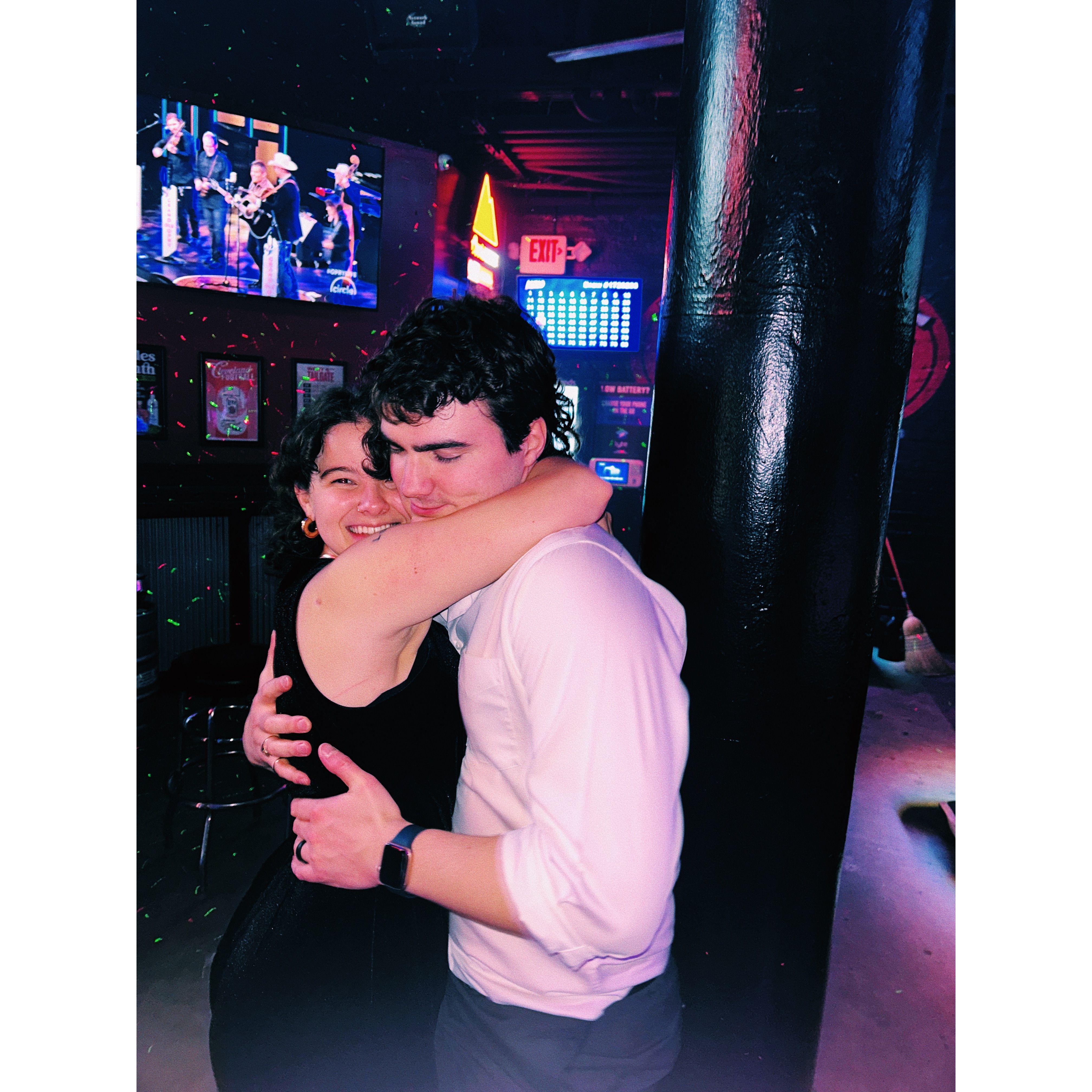 This is the spot where we met on NYE 2020, but this picture is from 2023.