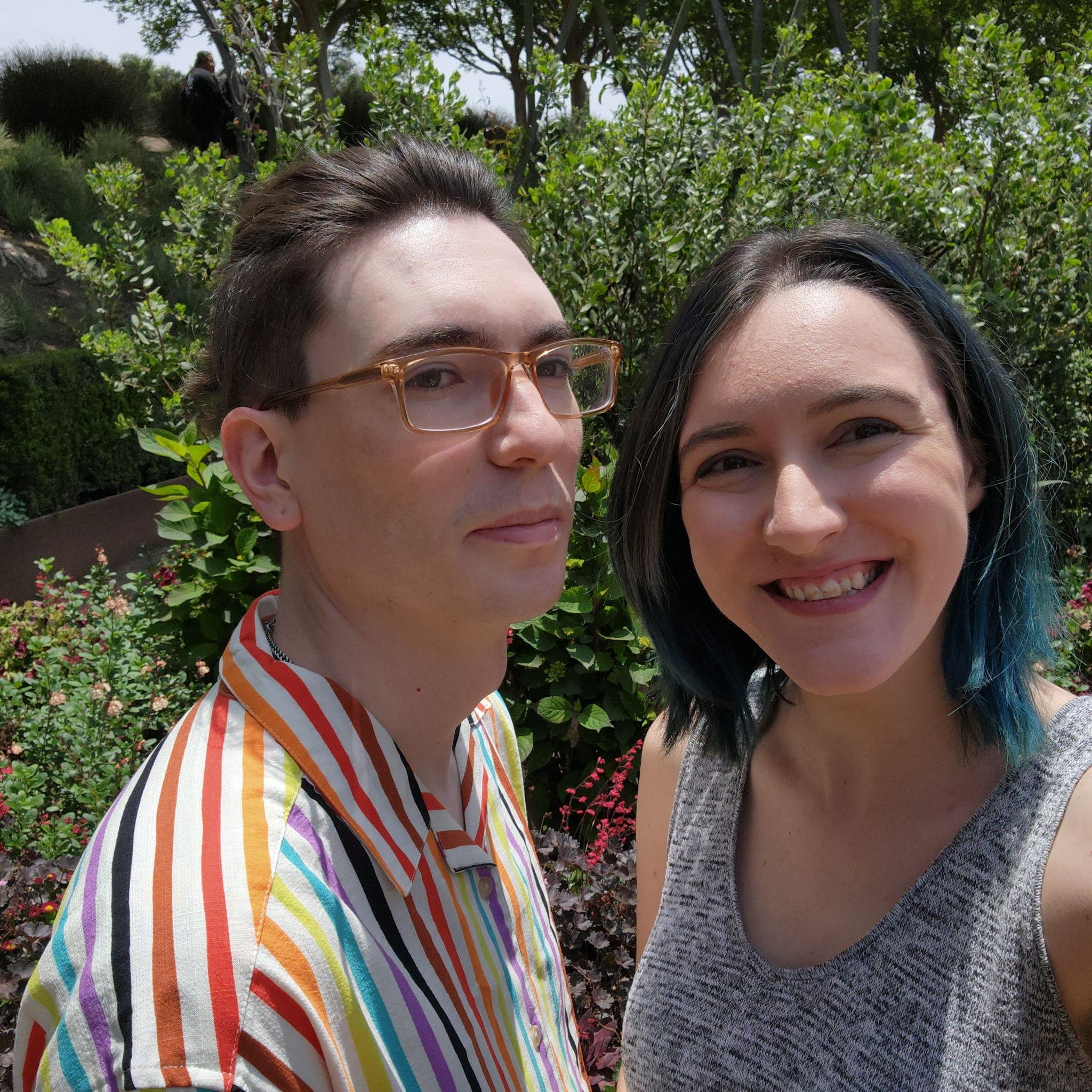 We took this at a museum in LA the day we got engaged! At the time, Kendra merely suspected, and Matt was trying not to panic about his plan!