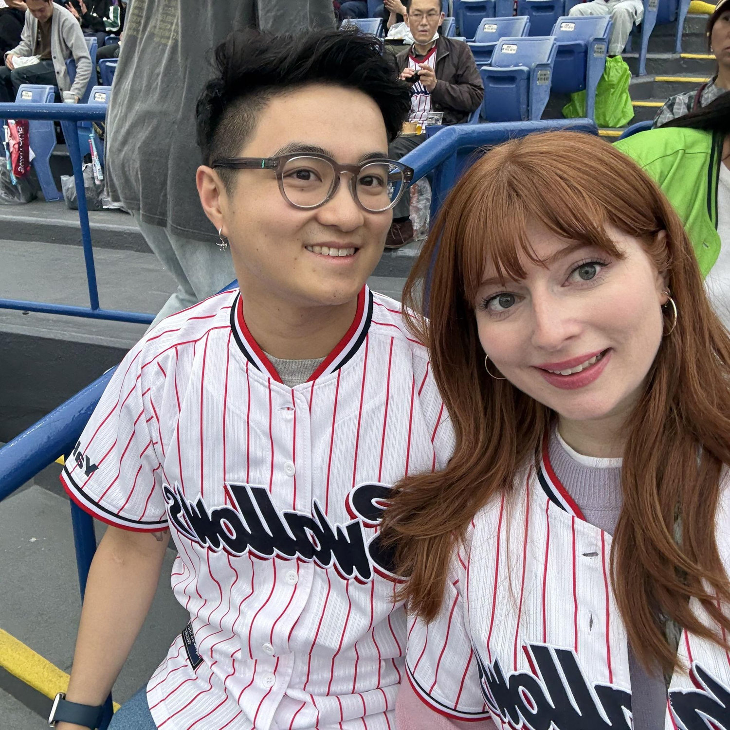 At the baseball! Go go Swallows!