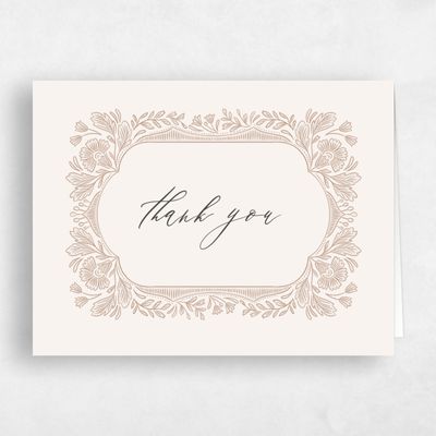 Camel, Brown Wedding Thank You - Caleania Landscape