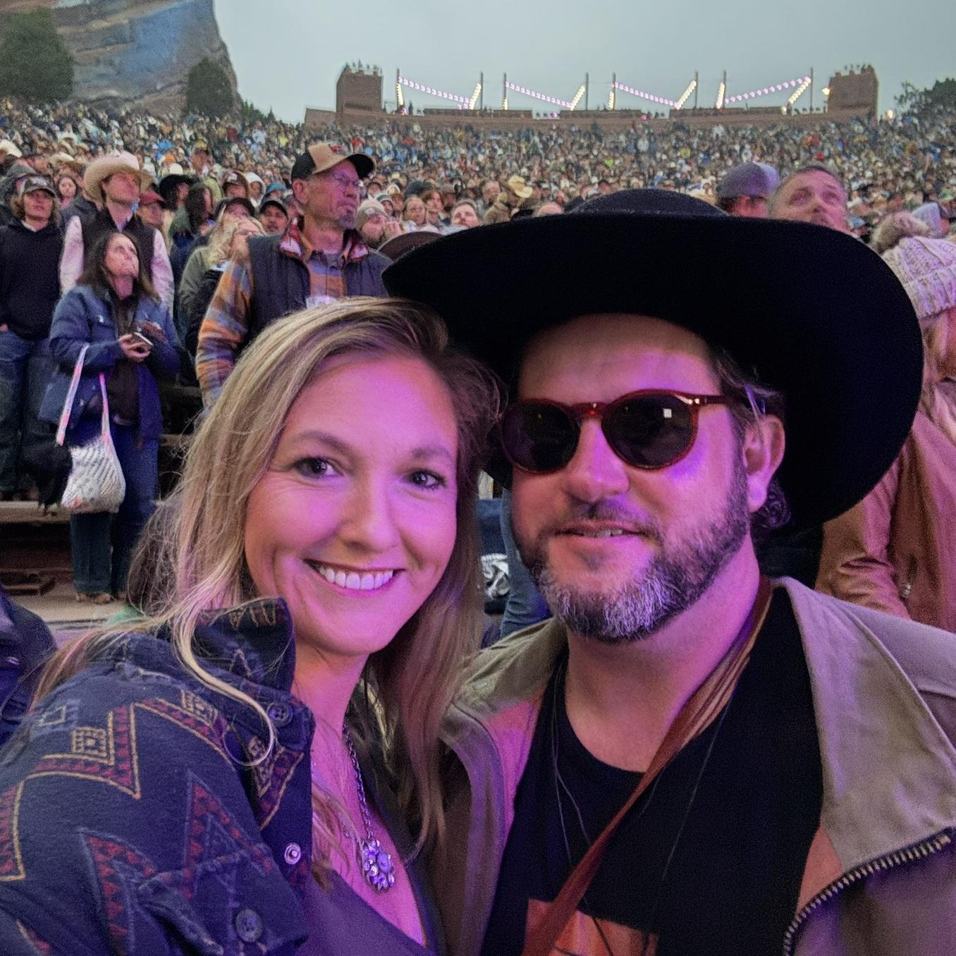 At the Ryan Bingham concert at Red Rocks, Morrison, Colorado