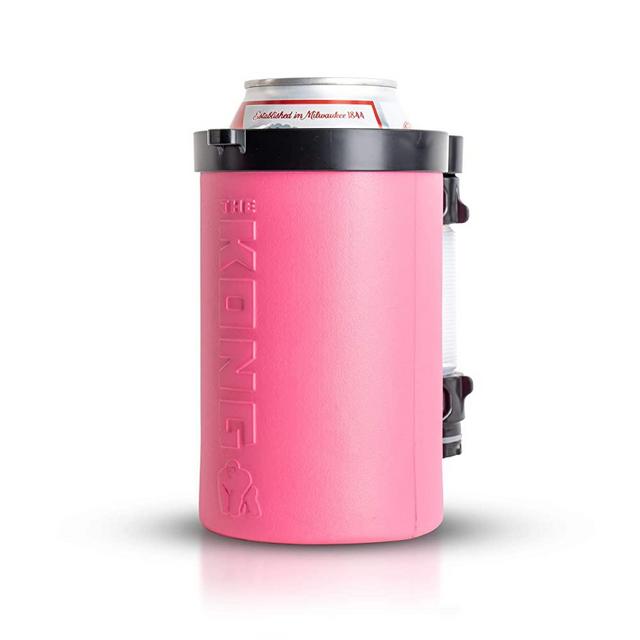 The Kong 2.0. A Portable Can or Bottle Cooler/Cup With A Detachable, Expandable, Hose To Funnel Your Drink. (Pink)