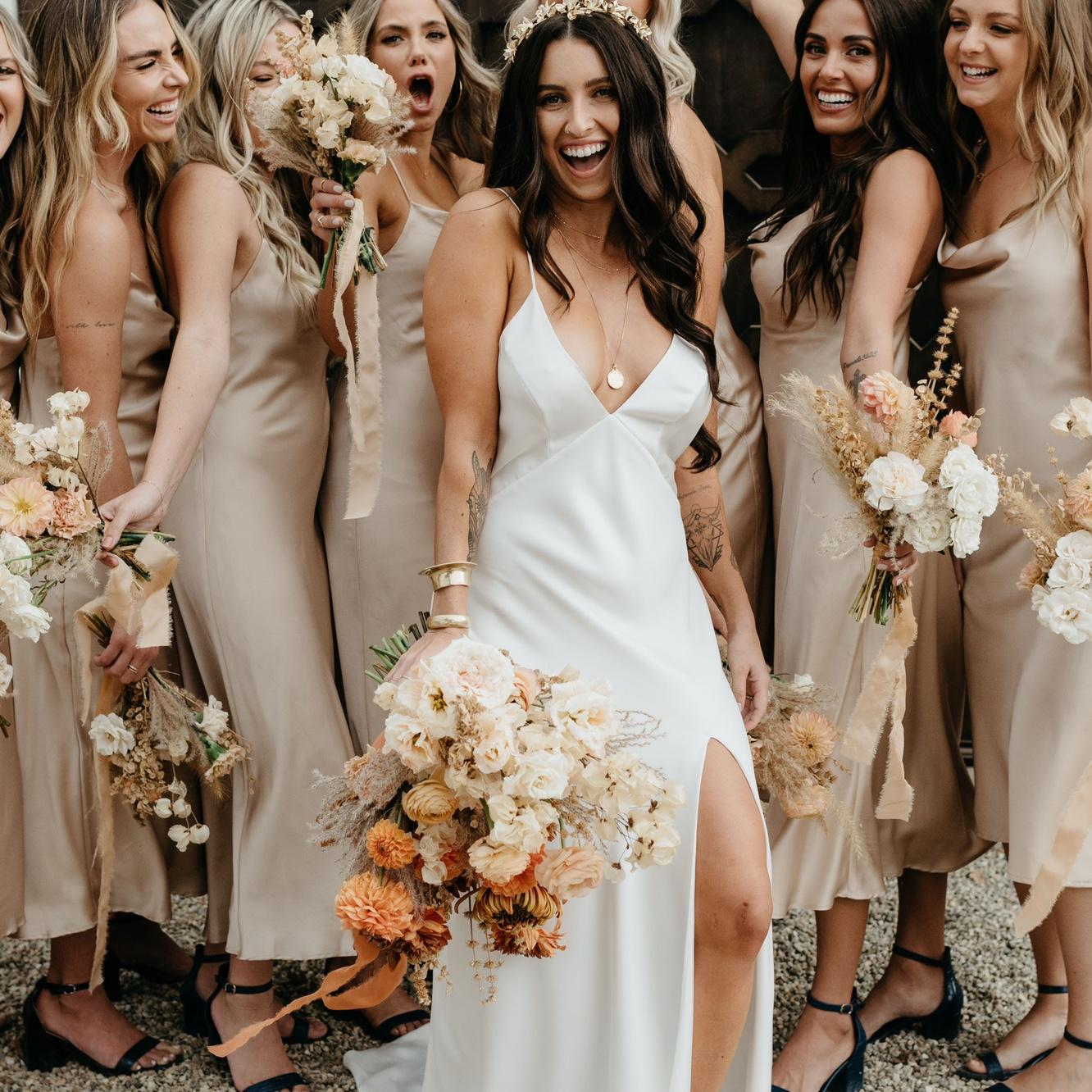Champagne Dress Color Example (People in the back)