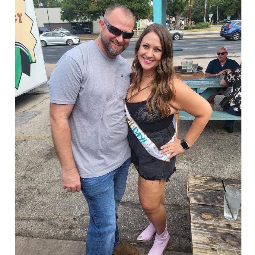 At a local bar for Robyn's 38th Birthday!