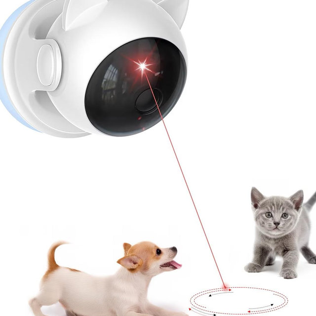 PawsPik Suction Cup Cat Laser Toy, White