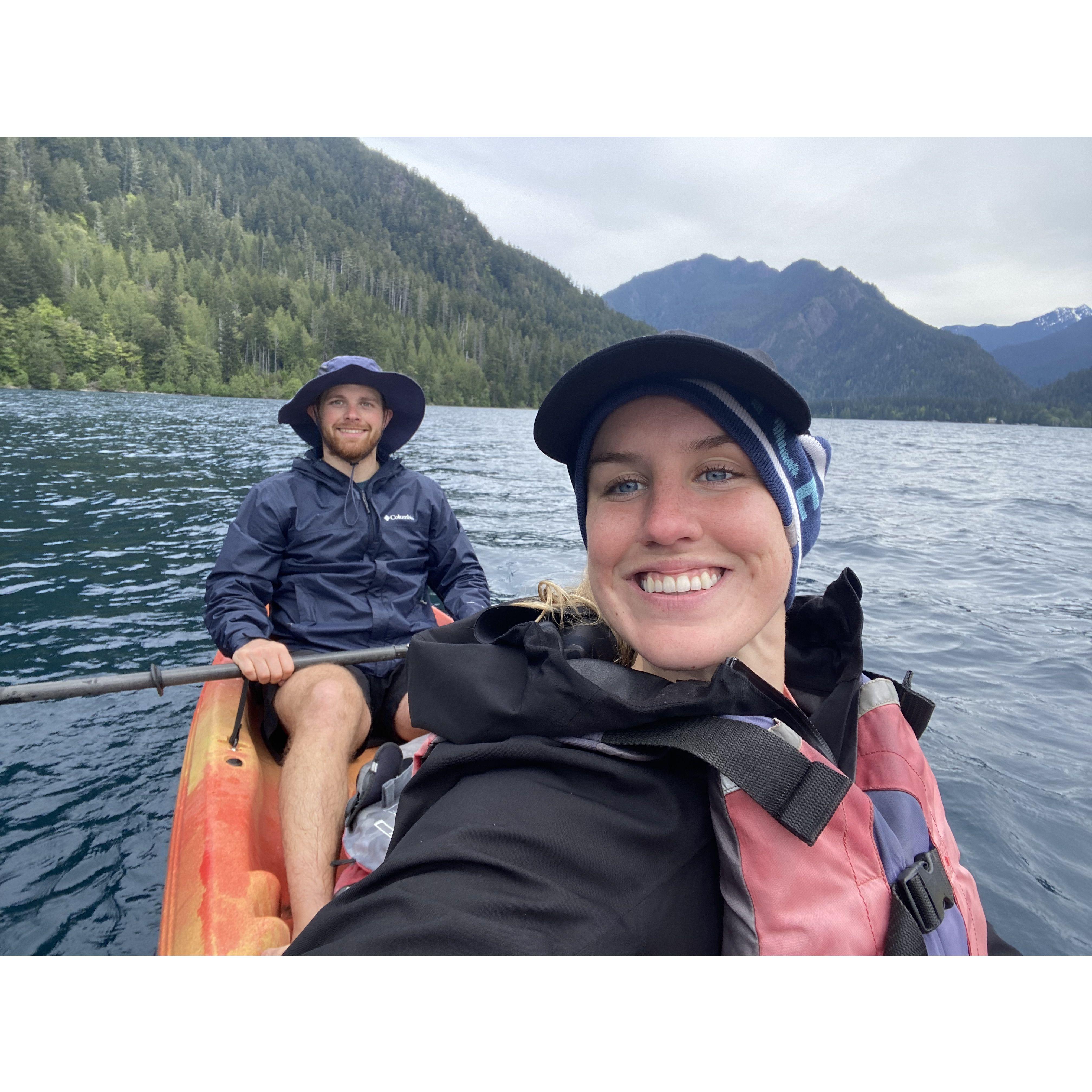 Kayaking on Lake Crescent