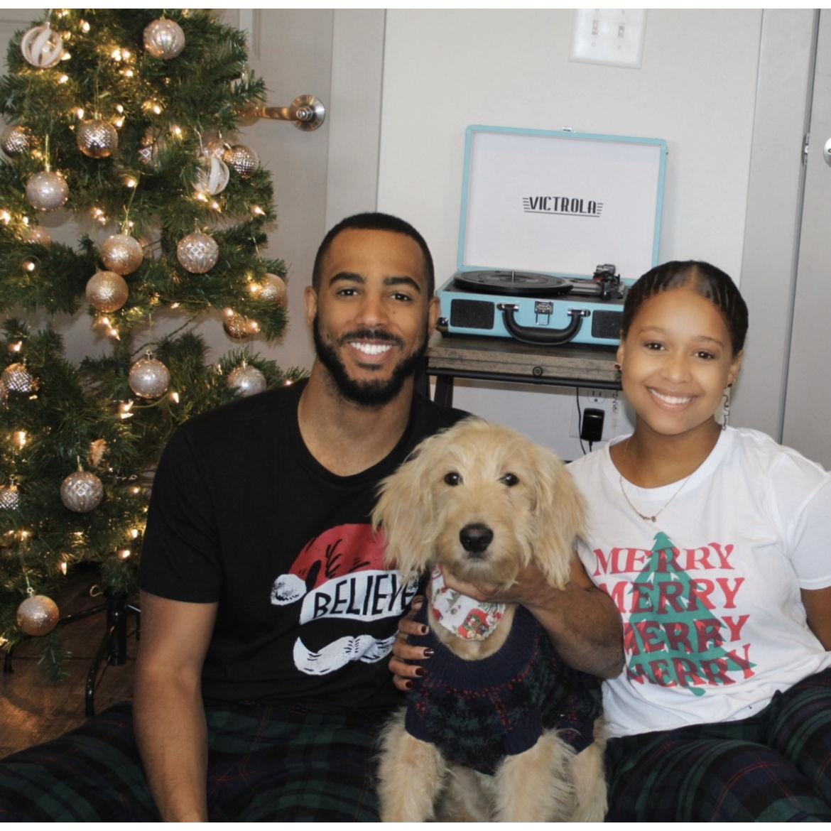 Our first Christmas with our Pup Dallas, and yes we are a big fan of city names in our household.