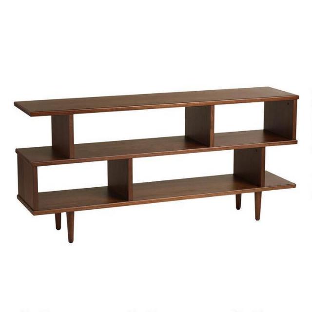 Walnut Brown Wood Ashlyn Bookshelf