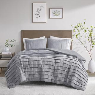 Maddox 3-Piece Oversized Comforter Set with Pleats