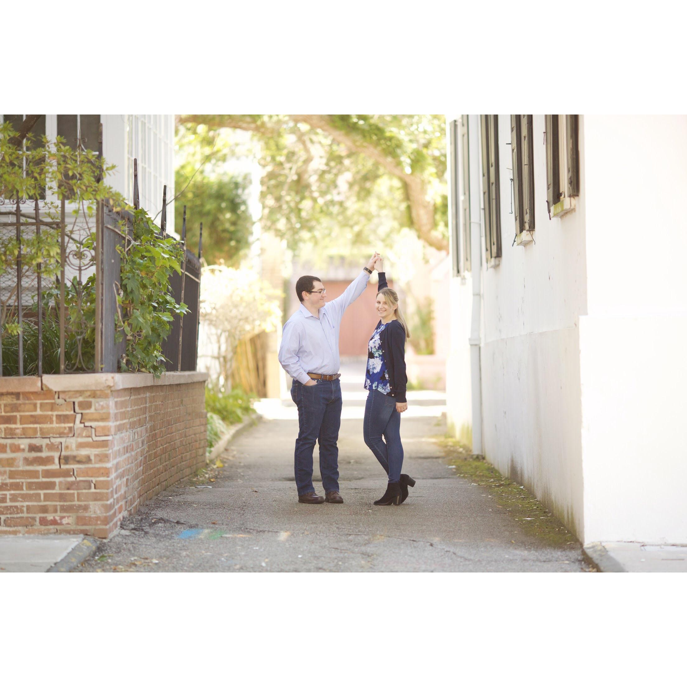 Twirling away in Downtown Charleston, SC
