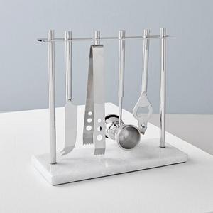 Deco Barware Collection - Nickel + Marble