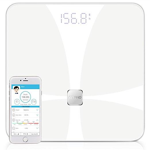 RENPHO Body Fat Bluetooth Digital Scale - FDA Approved Body Composition Monitor with IOS & Android App to...