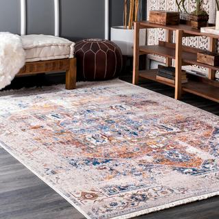 Ehtel Medallion Fringe Area Rug