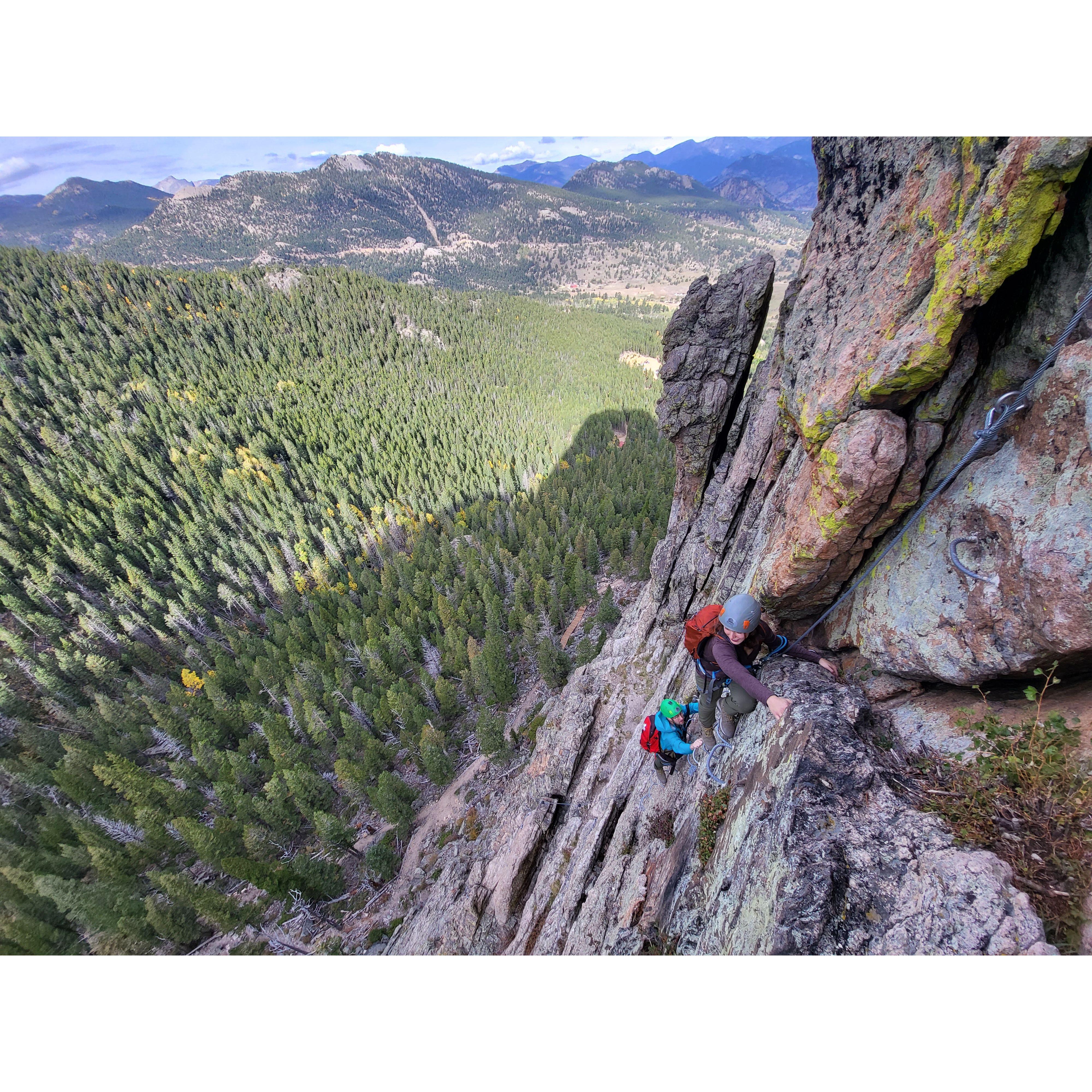 We had never heard of a via ferrata before but now we look for them any time we're visiting a mountain range. This is the first via ferrata we ever climbed.