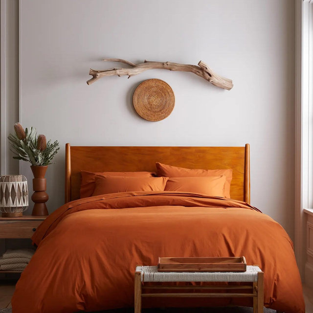 Organic Brushed Cotton Deluxe Bedding Bundle terracota
